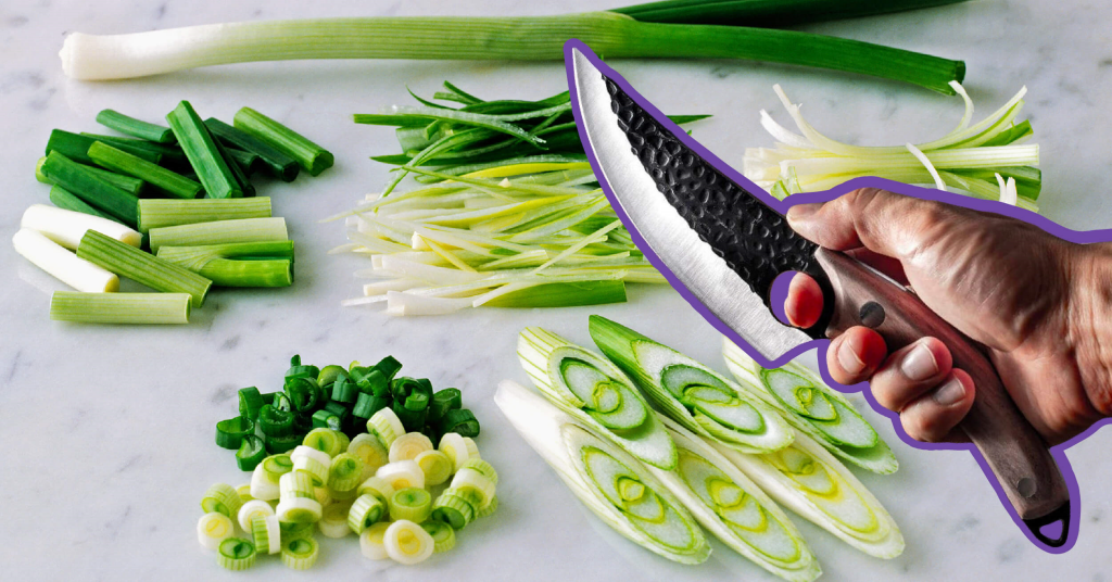 man slicing vegetables with Huusk